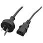 HyperTec 2m 3 Pin to IEC Plug 250v Power Cable Lead Cord for PC Computer TV Monitor